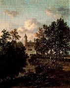 Jan Wijnants Castle in a forest oil painting